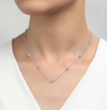 sterling silver station necklace