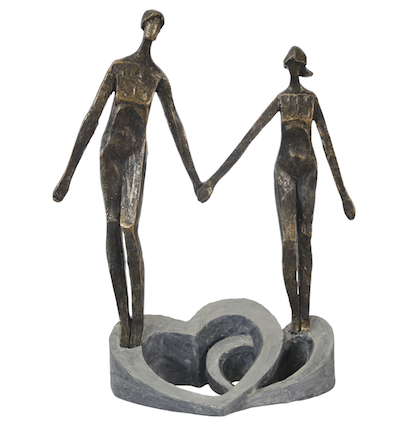 Couple Holding Hands Sculpture