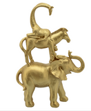 Gold Stacking Animals Sculpture