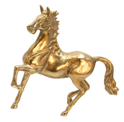 Gold Horse Sculpture