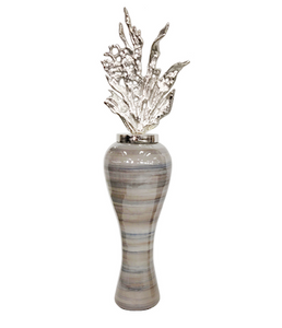 Silver Glass Bottle w/ Aluminum Top