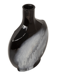 12" Black Glass Vase