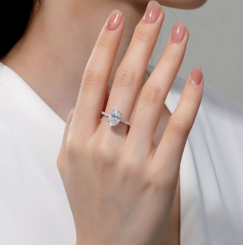 Sterling Silver Oval Solitaire Engagement Ring Delray Beach FL Arsy Varsy Jewelry Decor