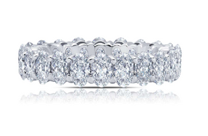 sterling silver oval eternity band