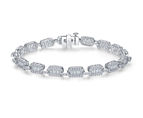 sterling silver fancy link bracelet
