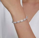 sterling silver fancy link bracelet
