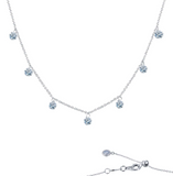 sterling silver frameless raindrop necklace