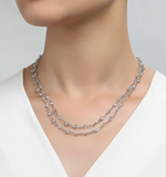 sterling silver classic station necklace