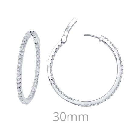 sterling silver inside out hoop earrings