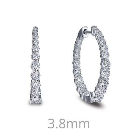 sterling silver inside out hoop earrings